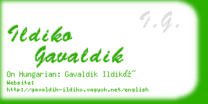 ildiko gavaldik business card